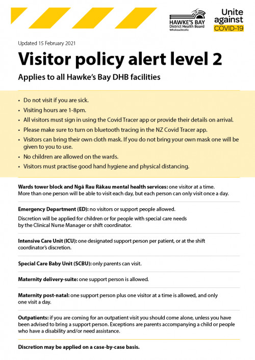 Level 2 Visitor policy Feb 2021 IMG