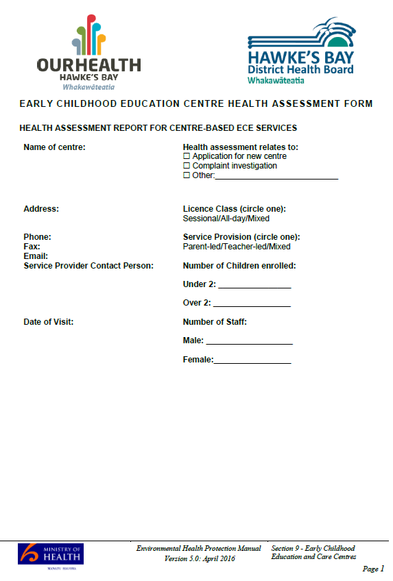 Health Assessment Form thumbnail