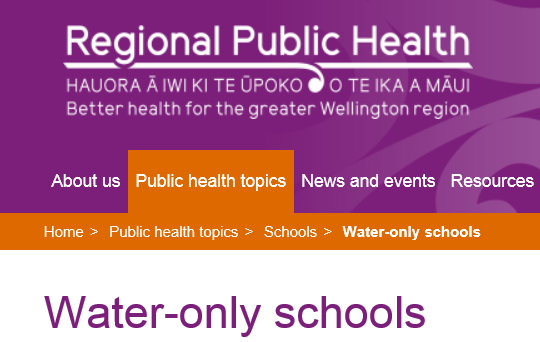 Water only schools weblink